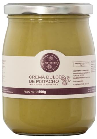 Crema Dulce De Pistacho Untable Gourmet Sabor Intenso Pistacho Natural Textura Cremosa Ideal Para Postres Desayunos Repostería Helados Tostadas (500 gr)