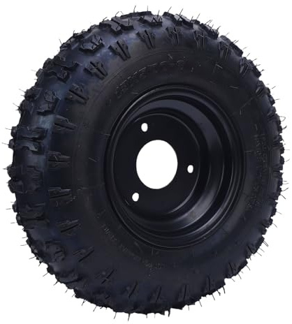 CFTGIW 13x5.00-6 Wheel Rim Tire Assembly 13x5-6 Tire and Rim Set 6 Inch Enhanced Traction Impact Proof for Go Kart Drift Trike Quad ATV with Alloy Rim Fit for 70 90 110 125 200mL