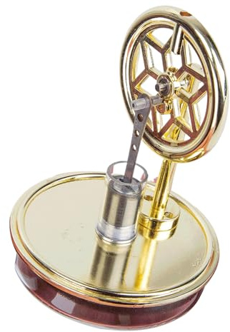 Stirling Motor- Jouet thermodynamique en métal, Gadget de Bureau éducatif | Modèle de Moteur Stirling de Bureau et Silencieux lié à la Chaleur pour Les Amateurs de Physique et de Science