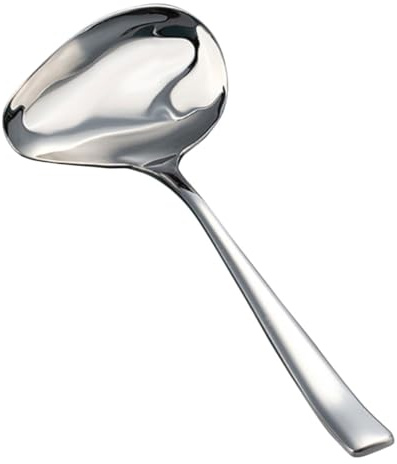 AUTSUPPL Louche Acier Inoxydable avec Bec Verseur Cuillère à Sauce Petite Cuillère de Cuisine pour Sauces Vinaigre et Huile Ustensile Pratique pour Dressings et Soupes
