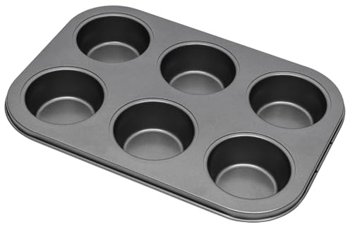 Besto 6 Cup Muffin Tray | Non-Stick Muffin Tins for Baking Cup Cakes & Brownies | BPA-Free Deep Baking Moulds for Yorkshire Puddings, Pies & More