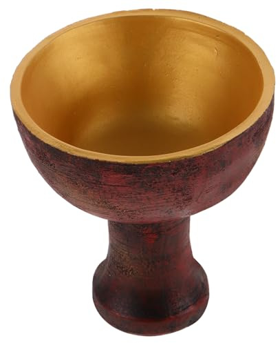 Baluue Cáliz Ritual de Sacrificio Sagrado de Resina para Ceremonias Religiosas y Decoración Retro de Escritorio Adorno Coleccionable para Devotos y Amantes del Arte Sacro
