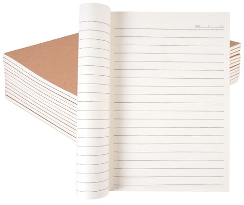 12 Piezas Bloc de Notas A5 Vuaderno de Kraft, Cuadernos A5 Rayado de Kraft, 28 Hojas/56 Páginas Cuaderno de Líneas, 20 x 14 cm Libretas de Notas Pequeñas, para Viajes, Oficina, Estudio(Marrón)