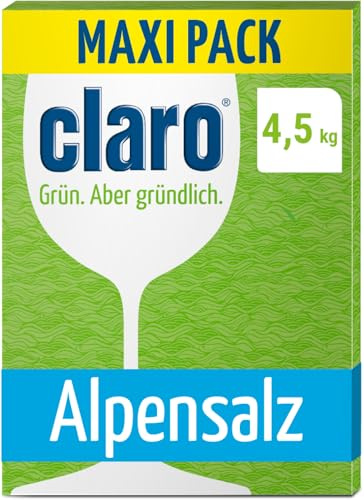 claro Alpensalt – 4,5 kg diskmaskinsalt – salt mot kalk för diskmaskinen – diskmaskinsalt för mjukt vatten