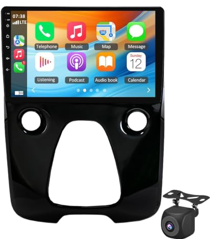 Android 15 Bilstereo För Pe-ugeot 108 Ci-troen C1 To-yota Aygo B40 2014-2021, 10-tums Pekskärm Navigationsbilradio 2 Din Med GPS Bluetooth WiFi DSP Mirror Link FM Backkamera(Color:8 Core 8+128G)