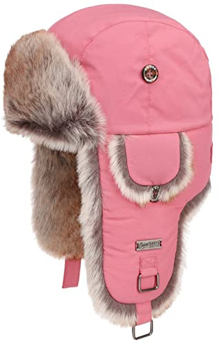 Barts Ruta Kamikaze Barn Pilotmössa - barnmössor lapeer skidmössor med öronklaffar, foder, Kardborreband höst-vinter Vinter - One Size rosa