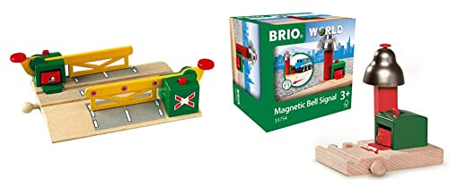 BRIO World Magnetic Action Train Crossing for Kids Age 3 Years Up Compatible with all BRIO Train Sets & Accessories
