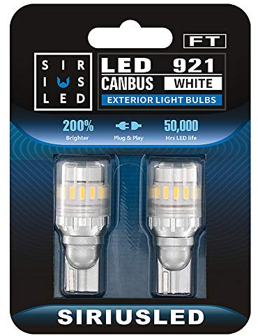 SIR IUS LED - FT- 921 922 579 LED Canbus Reverse Backup Trunk Light Bulb for Car Truck Super Bright High Power 3030+4014 SMD White 6500K Pack of 2