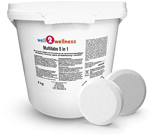 Pool Multitabs 5 in 1 200g mit 5 Funktionen für die perfekte Poolpflege 5,0 kg
