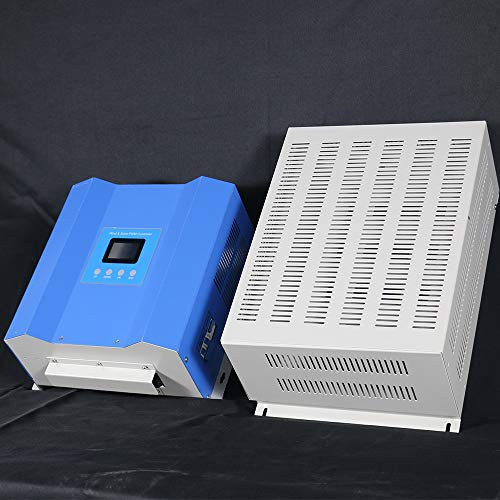 Regulador de carga solar híbrido, 5000 W, 48 V, 96 V, 120 V, PWM, 3000 W, viento y 2000 W solar, para aerogenerador y panel solar (48 V)