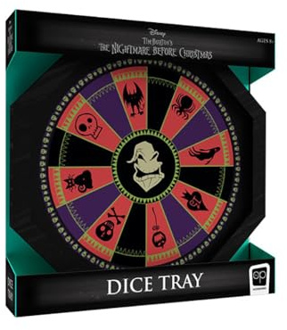 The OP Games | Nightmare Before Christmas Dice Tray | Oogie Boogie Roulette Wheel Collectible Dice Tray | Dice Rolling Tray for Dice Games - RPG, D&D, Table Games | Officially Licensed Disney Gift
