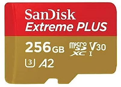 SANDISK - Cards Extreme Plus MICROSDXC 256GB+SD Adapter 200MB/s 140MB/s A2 C10V