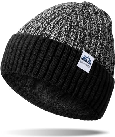 KQueenStar Direct Men’s Beanie Hat – Soft Fleece-Lined Winter Knit Cap, Comfortable & Warm, Snug Fit, Velvety Interior