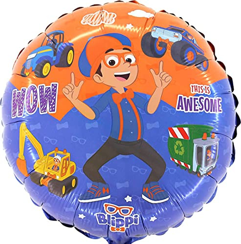 Toyland® 45,7 cm runder Blippi-Charakter-Folienballon – Kinderparty-Dekorationen