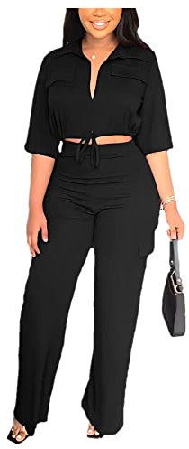 Freizeitjacke, Arbeitsanzug, gerade Hose, zweiteiliger Pendleranzug, Schwarz , X-Large