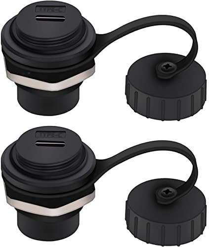 PENGLIN 2PCS USB 3.1 Typ C Verlängerungskupplung, | Buchse zu Buchse USB-C Feed Thru Konverter Adapter Panel Mount DIY Buchse mit Staubschutzhaube