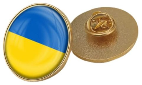 Ukraine-Flaggen-Kristall-Epoxid-Abzeichen-Brosche – Weltflaggen-Stifte Kunstneuheit Brosche Kartenschnalle Anstecknadel Anhänger Kreativer Schmuck Für Frauen Männer Erinnerungsstücke Geschenk Wi