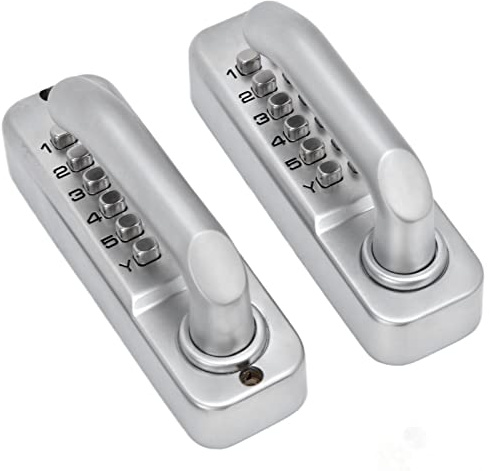 Mechanical Keyless Combination Lever Handle Smart Door Lock With Double Sided Keypad, Digital Electronic Passcode, Zinc Alloy Gate Lock for Front Door