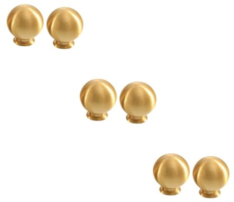 DOITOOL 6pièces Poignée De Meuble Vintage Lot De Poignées De Tirage Forme De Boule Pour Armoires Placards Et Style Industriel Installation Facile Matériau