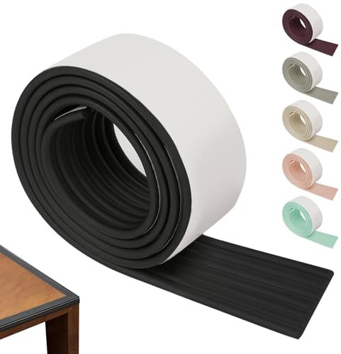 2M/5M Kantenschutz, W-förmiger Schaumstoff Anti-Knock, Verdicken Sie Protictive Soft Non-Toxic Strip, für Kühlschränke, Tische, Stühle und andere Möbel, weicher Tischkantenschutz (Schwarz, 5M)