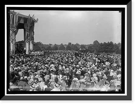 Historic Framed Print, SHADOW LAWN, NJ. SUMMER WHITE HOUSE. NOTIFICATION CEREMONIES. CROWD ON LAWN, 17-7/8 x 21-7/8
