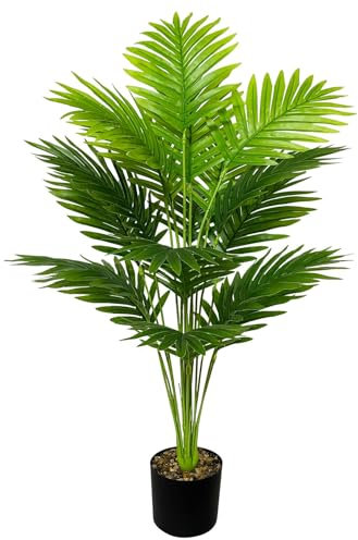 AIVORIUY Artificial Plants in Pots Large Fake Tree Floor Faux Tropical Plants Decorative Greenry House Potted Tall for Home Office Living Room Decor Indoor Garden Outdoor (80cm Tall Palm)