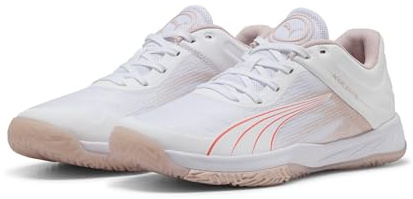 Puma Accelerate Turbo W+, Weiblich Hallenturnschuh, Puma White-Glowing RED-Rose Quartz-Alpine Snow,