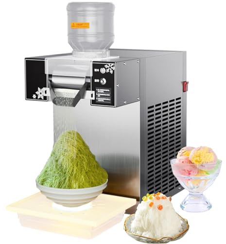 Quixnova Automatic Electric Snowflake ice Machine, 264lbs/Day Snow Cone Shaver, Snowflake Ice Maker Machine Electric Ice Crusher for Restaurant, Ice Cream Shop