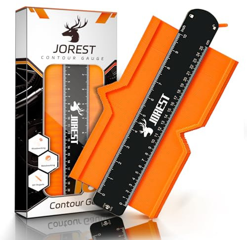 JOREST Konturenlehre 25cm Weihnachtsgeschenke, Geschenke für Männer Papa, Konturenlehr Groß Feststell, Konturschablone, Contour Gauge, Kontur Vervielfältigungslehre, Laminat Schablone,Konturmessgerät