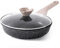 Kordisen Padella Antiaderente con Coperchio, Padella a Induzione da 24 cm, Sana e Atossica, Senza PFOA