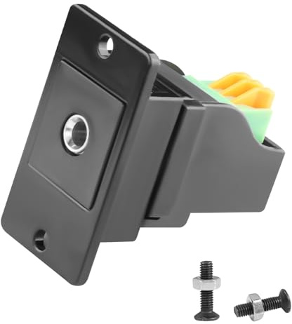 QIANRENON TRS 3,5mm Rechteckig Panel Montage Crimp Klemmen Lötfrei Stereo Anschluss 3.5mm 1/8 TRS Buchse auf 3Pin Quick Connect Terminal Kopfhörer Adapter, für Erweiterung/Reparatur 3,5mm Audio Port