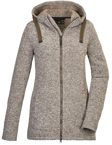 G.I.G.A. DX dam kofta fleecejacka/fleecejacka med huva GW 72 WMN KNTFLC JCKT, olivbrun, 40, 42437-000