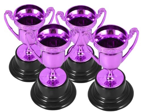 OFFSCH 4stücke Mini Pokale Aus Robustem Kunststoff Kompakte Kinderpreise Für Wettbewerbe Sportturniere Und Partys Glänzende Trophäen Als Dekorative Auszeichnungsspielzeuge