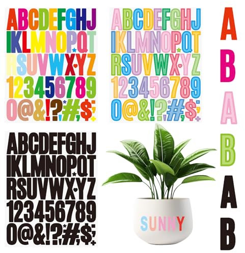KiKiHong 30 Autocollant de Lettres,Lettres Autocollantes,5 cm,Lettre et Chiffre Autocollant Résistant Aux Intempéries pour Panneaux,Fenêtres,Portes,Voitures,Maisons