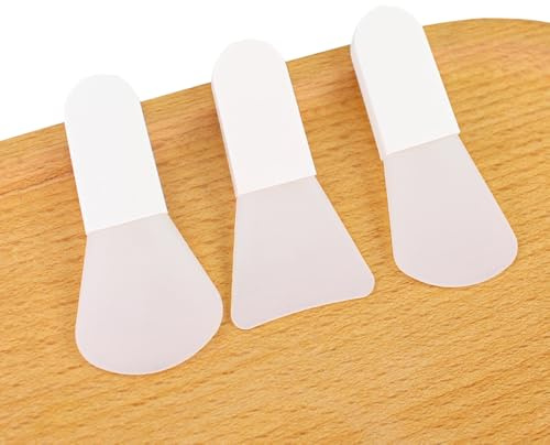 Wopanxye Confezione da 6 pennelli applicatori per maschere facciali, mini spatole in silicone morbido per maschere per occhi, applicatori per la cura della pelle, piccoli strumenti per maschera per