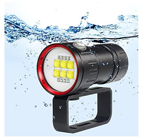 QWAXTRIW Diving Lights Underwater 27 LED Photography Light Highlight Lamp 22800Lumens Diving Flashlight 100M Waterproof Video Camera Torch Waterproof Underwater(BB27-1S_Single flashlight)