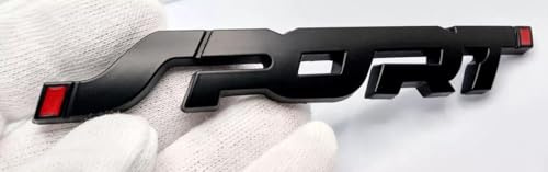 3D Sport Auto Emblem 13x2 cm Heckklappe Logo Abzeichen Aufkleber Sticker Schwarz