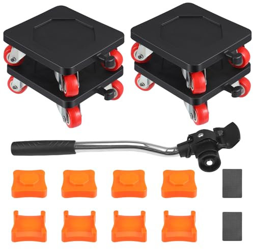 Furniture Lifter Mover Tool, Heavy Duty Moving Wheels, Single Load Capacity 400KG，Furniture Dollies Moving for Moving Equipment Heavy Furniture Appliance Refrigerator Sofa (15)