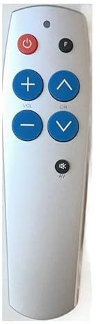 Telecomando TV Con Grandi Pulsanti, Facile Da Usare E Configurare, Telecomando Universale Arn Per TV, Decoder, Lettore DVD, DVB, Telecomando Televisivo Di Base(White)