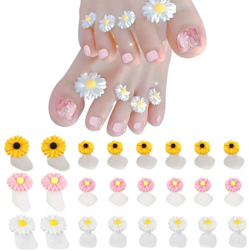 PYRUVAE 24 Stück Zehentrenner Pediküre, Zehentrenner Damen Silikon, Zehentrenner für die Maniküre, Zehentrenner Pediküre, Zum Auftragen Von Nagellack, pour la maison et le salon de manucure