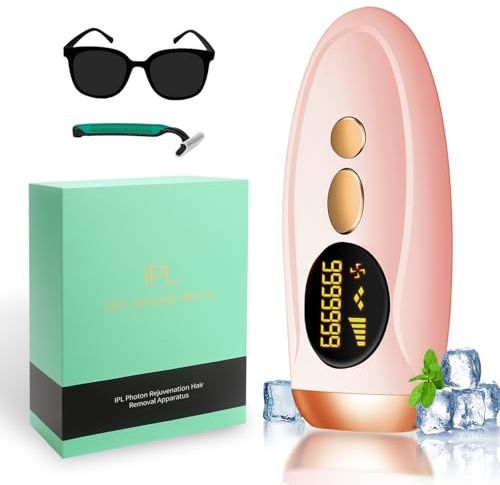 Epilatore Luce Pulsata,IPL Epilatore Laser Peli per Donna e uomo, 5 Livelli di Energia, 990.000 Flash, adatto per Donna e Uomo Viso, Ascelle, Gambe e Corpo