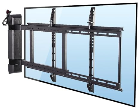 Electric TV Stand with Remote Control Wall Mounted TV Rotation Bracket Smart Fixed Wall Mount for Most Flat Screen TVs,