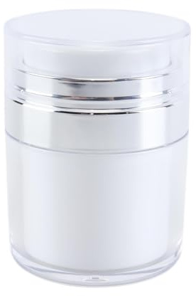 ACOLY Distributeur de crème sans air, flacon vide pour crème, pompe sans air, flacon de voyage vide et rechargeable en verre, contenant cosmétique portable de 30 ml