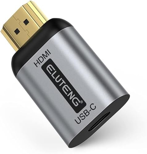 ELUTENG USB C to HDMI Adapter 4K 60Hz, Type C Female Source to HDMI Male Sink HDTV Adapter 1080p for Monitor Tablet & Phone & Laptop(Not HDMI to USB C)