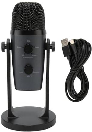 VESHENVEN M2 USB phone, CnserMic with Sound Psing System, 360 Degree Rotating USB Cnser phone for Conference Game Streaming Live Broadcast K Songs