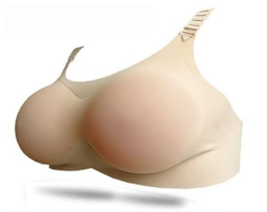 2 in 1 Breast Forms Breathable Fake Boobs Prosthesis Bra Skin Friendly A-D Cup Bra for Crossdresser Skin Color Women/C Cup