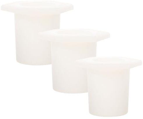BESPORTBLE Bouchons en Silicone Blanc Lot de 3 pour Trou de Parasol de Table de Patio Inserts Étanches Anti-Poussière et Anti-Bruit pour Pied de Parasol D’Extérieur Accessoire pour Jardin