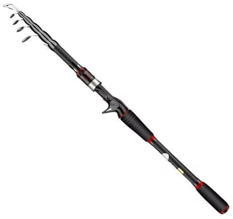 Homeponnew MH Baitcasting - Caña de pescar telescópica de fibra de carbono de 4 m para señuelos de 6 a 35 g, diseño portátil de 5 a 7 secciones