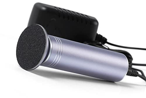 Elektrische Hornhautentferner Einstellbare Geschwindigkeit Professionelles Pediküre Fußfeile mit Austauschbaren Fußfeilen für Tote Harte Rissige Haut, mit 60 Stück Ersatz Schleifkissen (Grau)