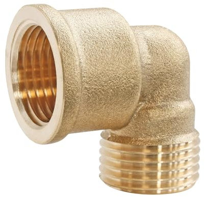 SOMATHERM FOR YOU - Gomito in ottone a vite lordo - Maschio-Femmina 15/21 - Borsa di 2 pezzi